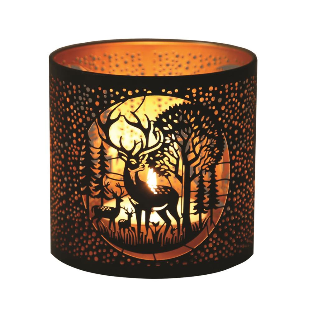 Aroma Black & Gold Deer Family Jar Sleeve & Wax Melt Warmer Extra Image 2